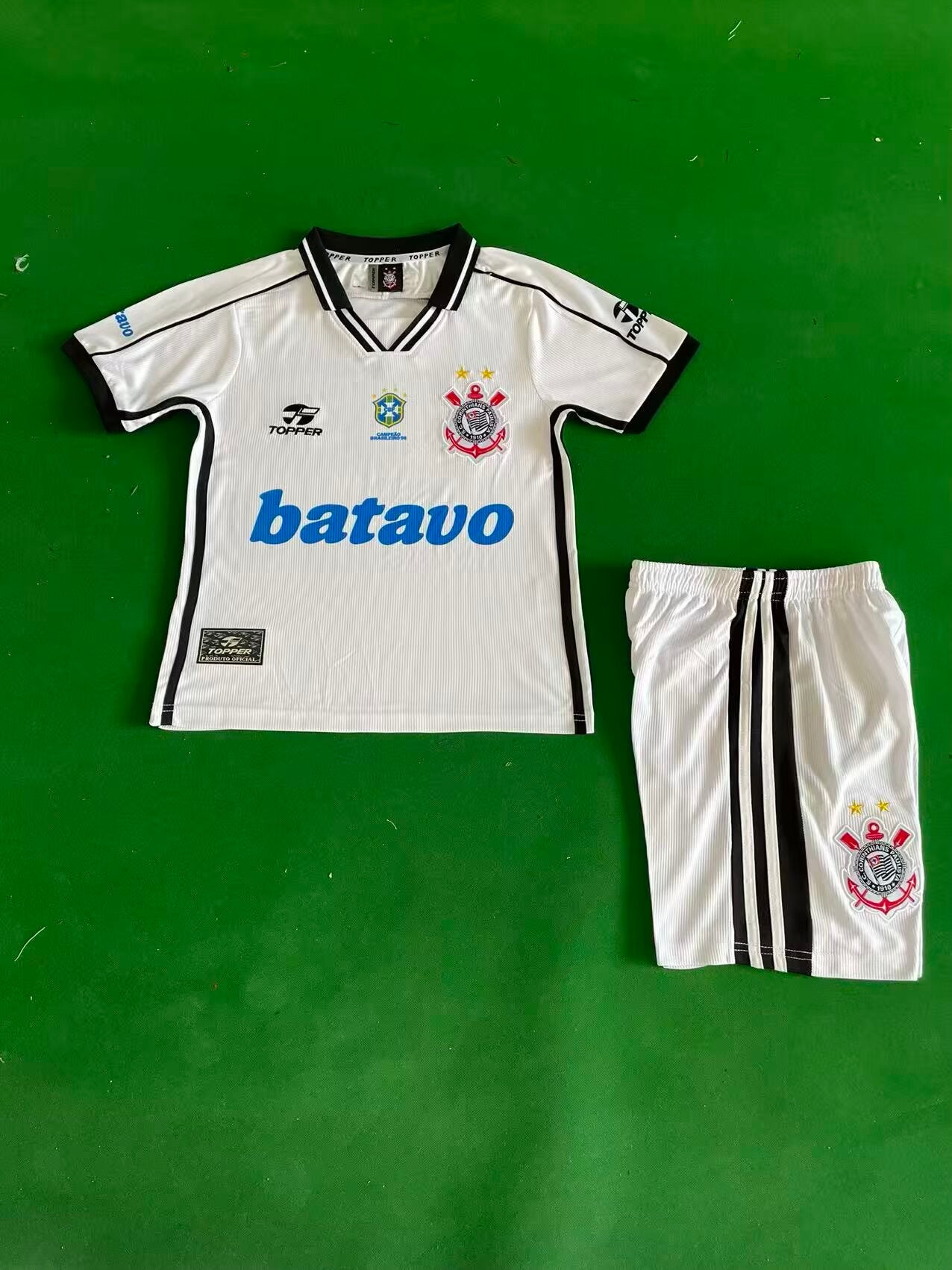 Kit Infantil Corinthians Home RetrƓ 1999 - Branco