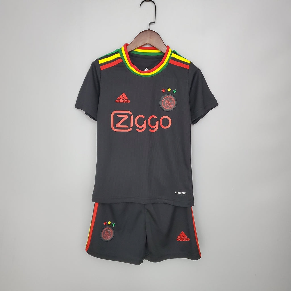 Kit Infantil Ajax Especial Bob Marley 21/22 -Preto