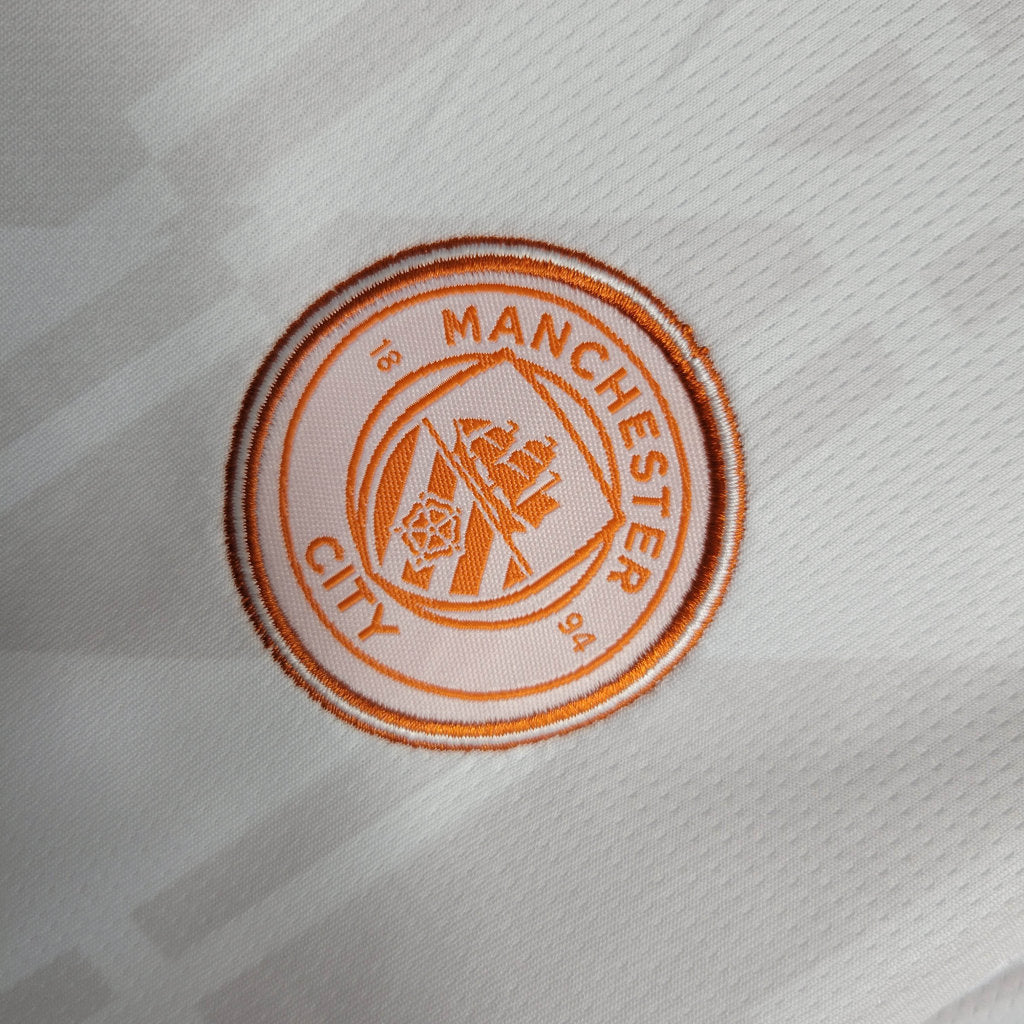 Kit Infantil Manchester City Away 23/24 . - Branca