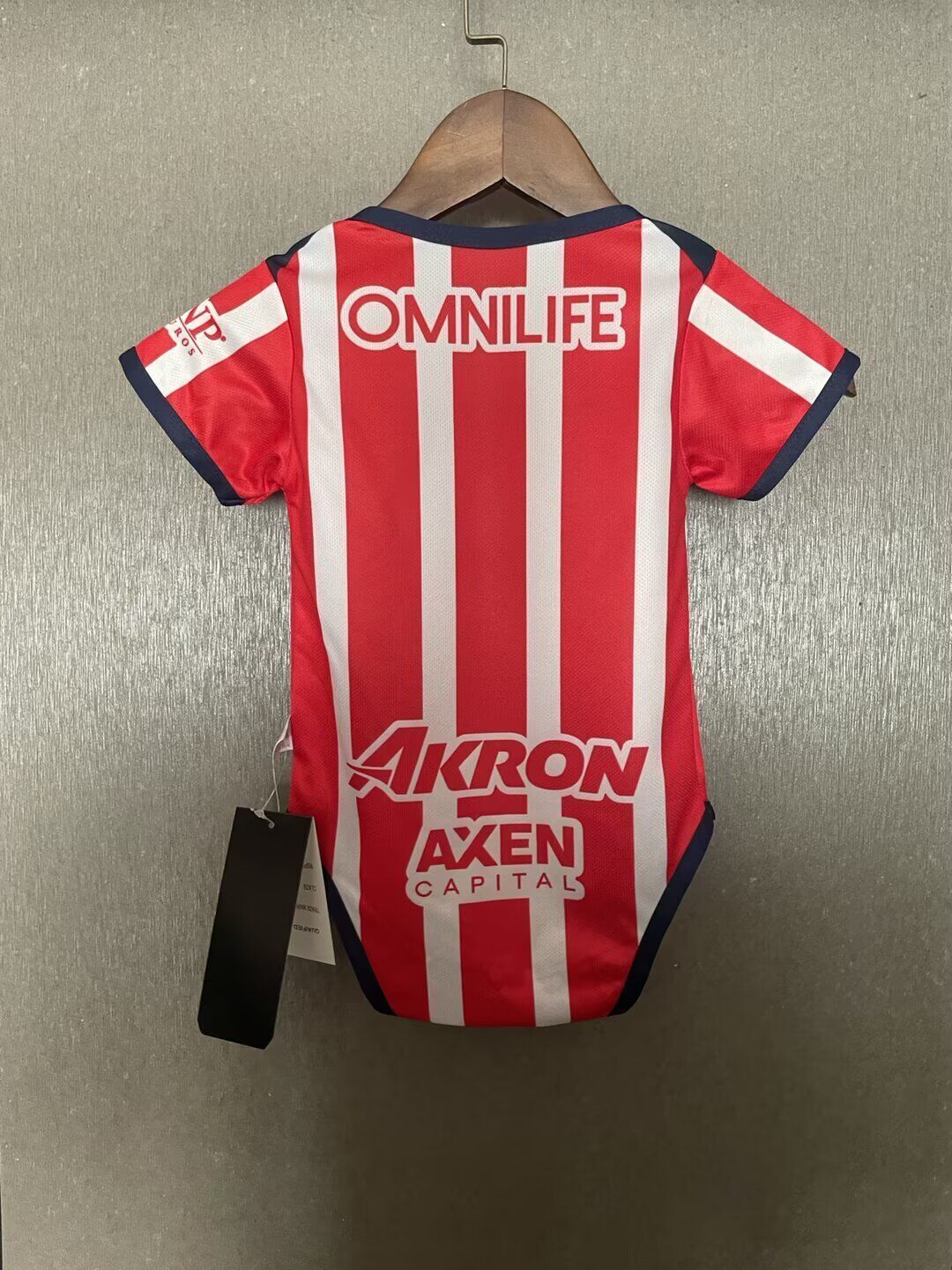 Body Bebê Infantil Chivas Guadalajara Home 25/26 . - Branco e Vermelho