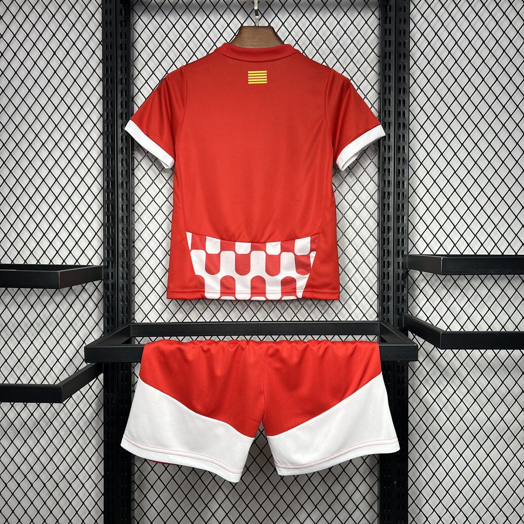 Kit Infantil Girona Home 24/25 - Vermelho e Branco