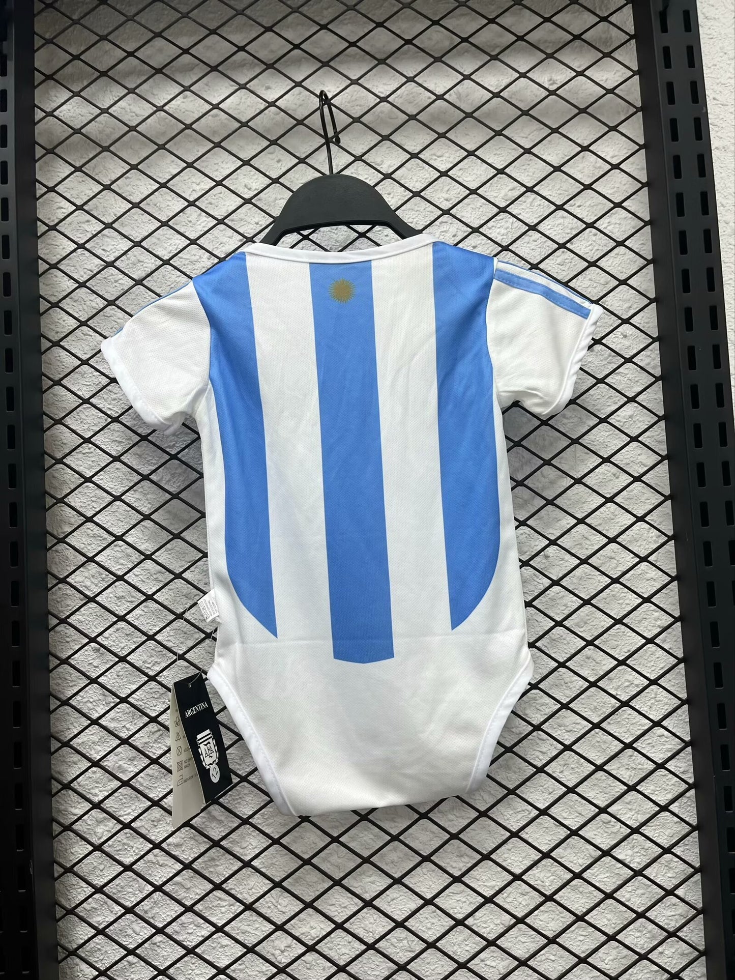 Body Bebê Infantil Argentina Home 24/25 -Azul e Branco