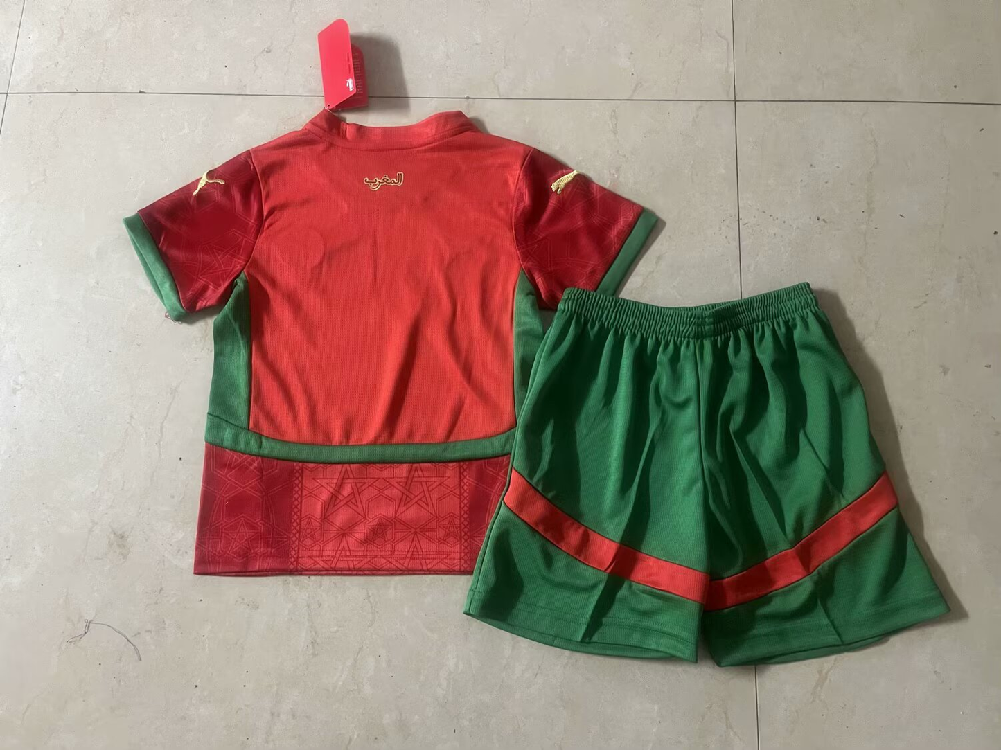 Kit Infantil Marrocos Home 24/25 - Vermelho