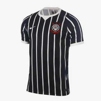 Kit FamĆlia Corinthians: Camisa Infantil + Camisa Pai - Preta e Branca