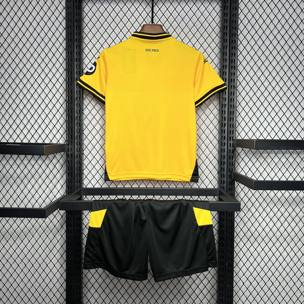Kit Infantil WOLVES Home 24/25 Sudu -Amarelo