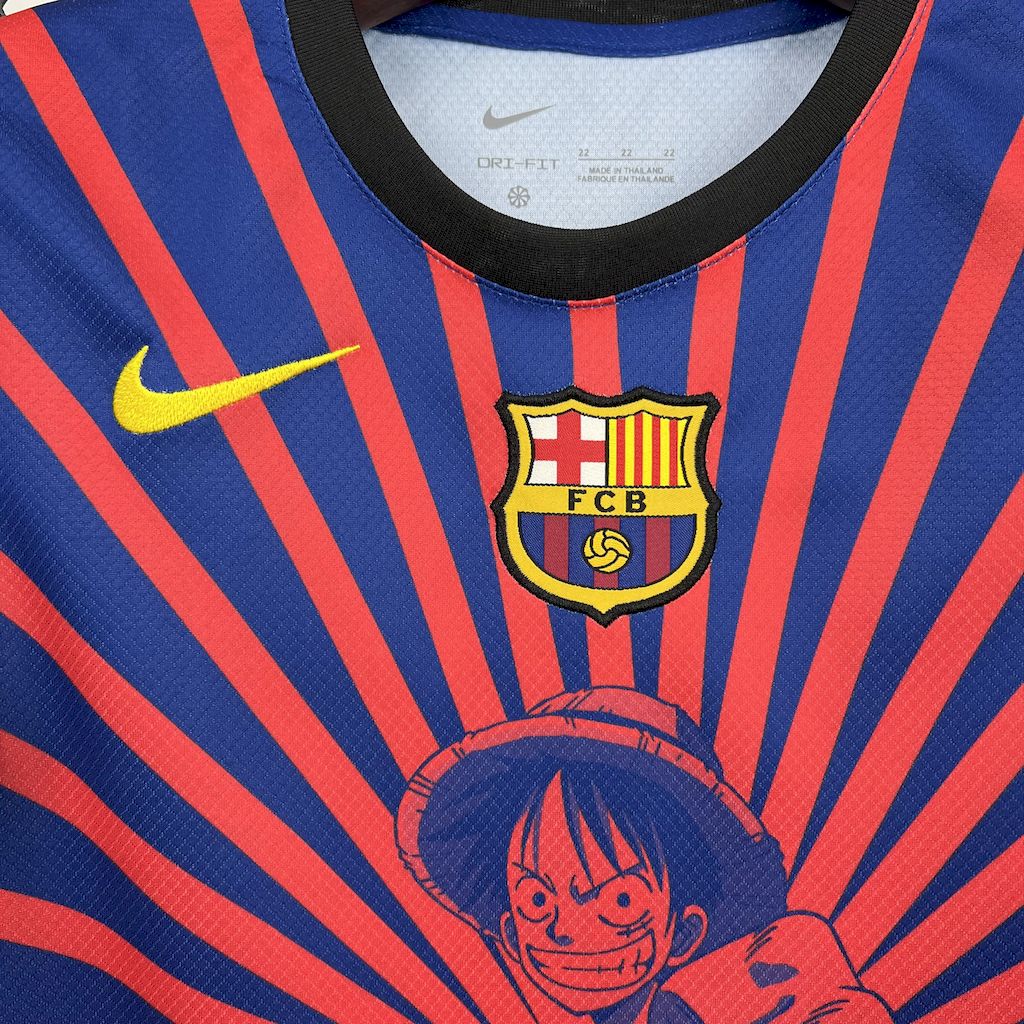 Kit Infantil Barcelona Edição Especial One Piece 25/26 - Grená