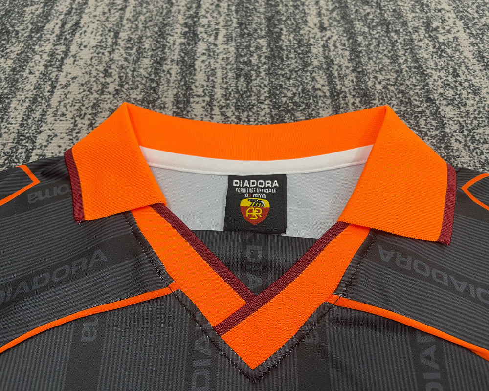 Kit Infantil Roma Away RetrƓ 99/00 Diadora - Preto