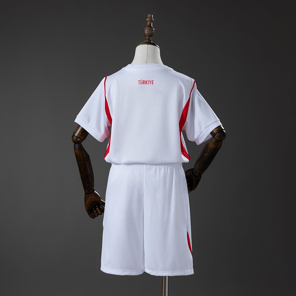 Kit Infantil Turquia Away 26/27 -Branco e Vermelho