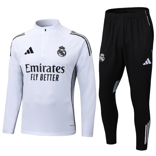 Kit Treino Agasalho + Calça Real Madrid - Branco