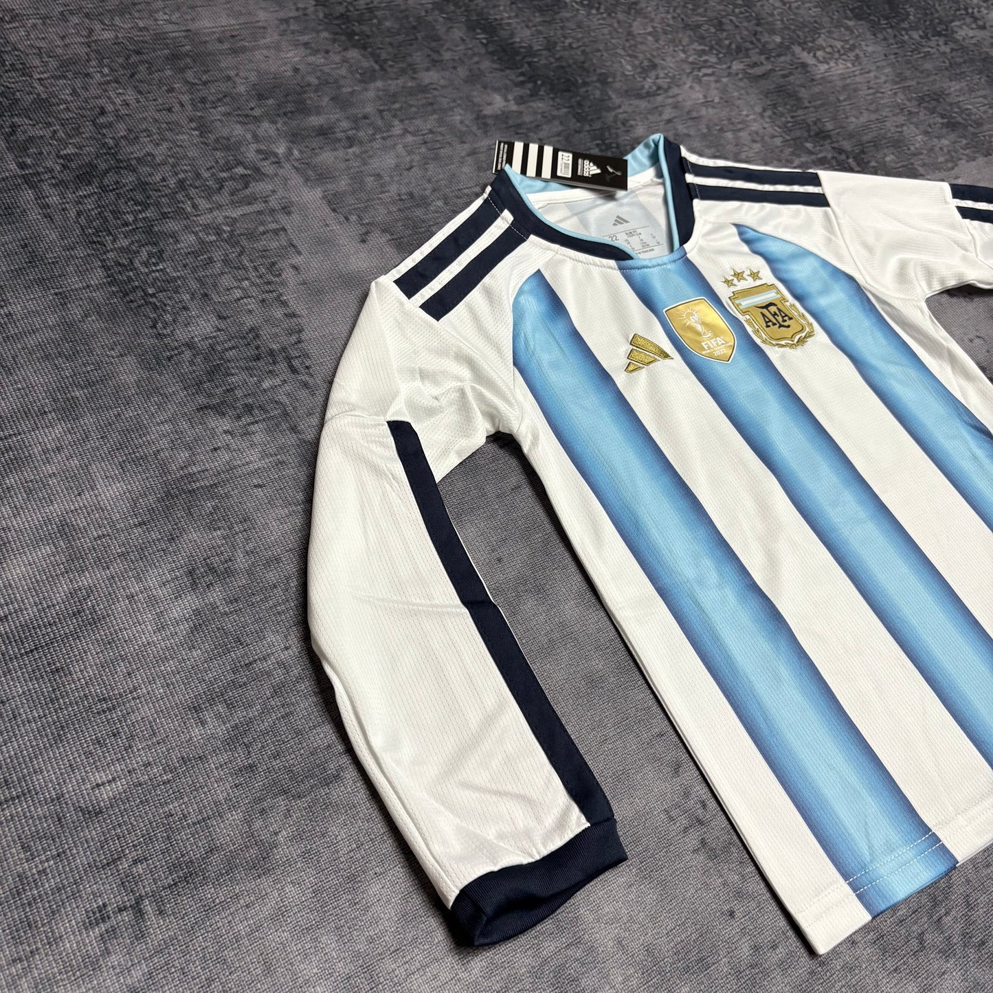 Kit Infantil Argentina Home Manga Longa 26/27 - Branco e Azul