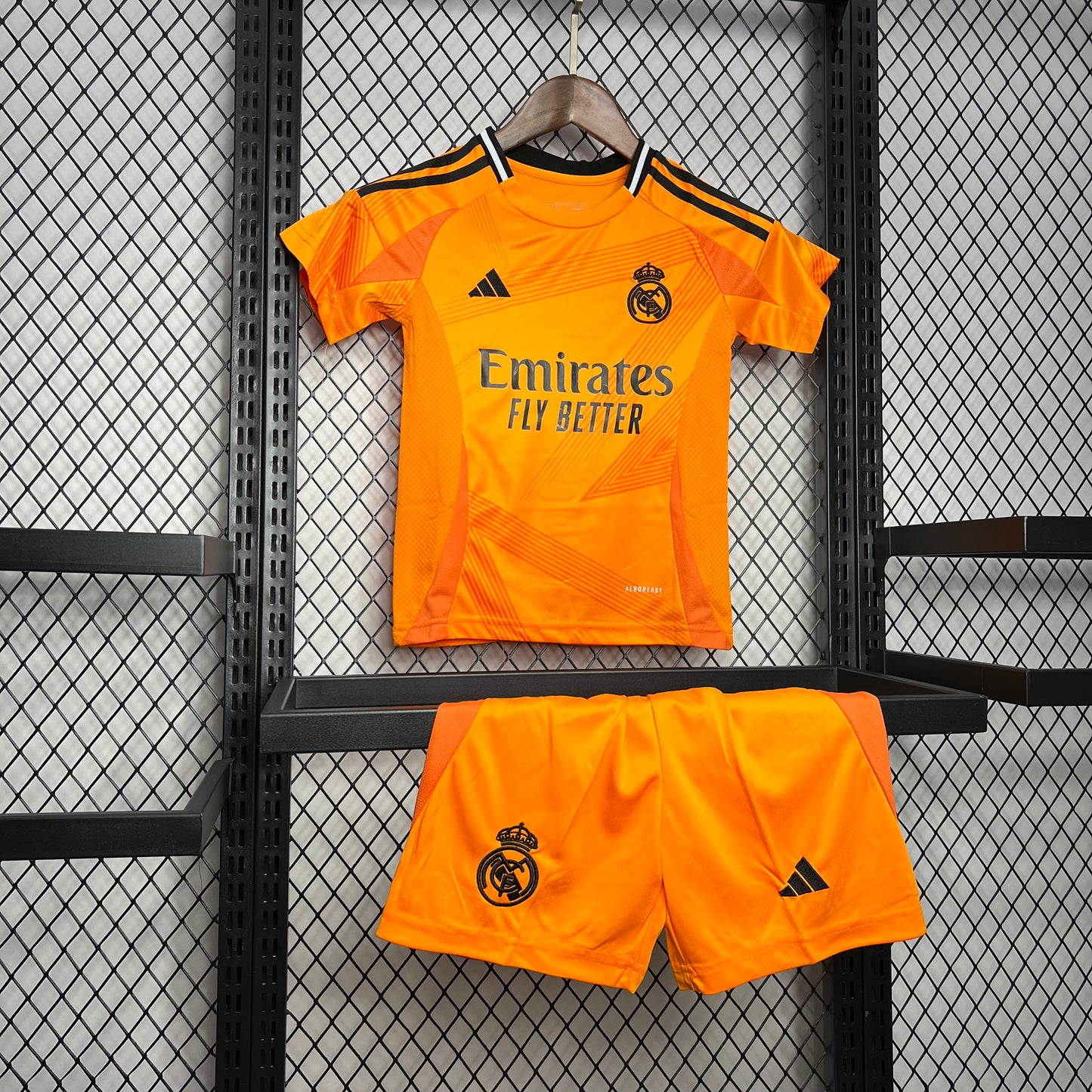 Kit Infantil Real Madrid Away 24/25 -Laranja