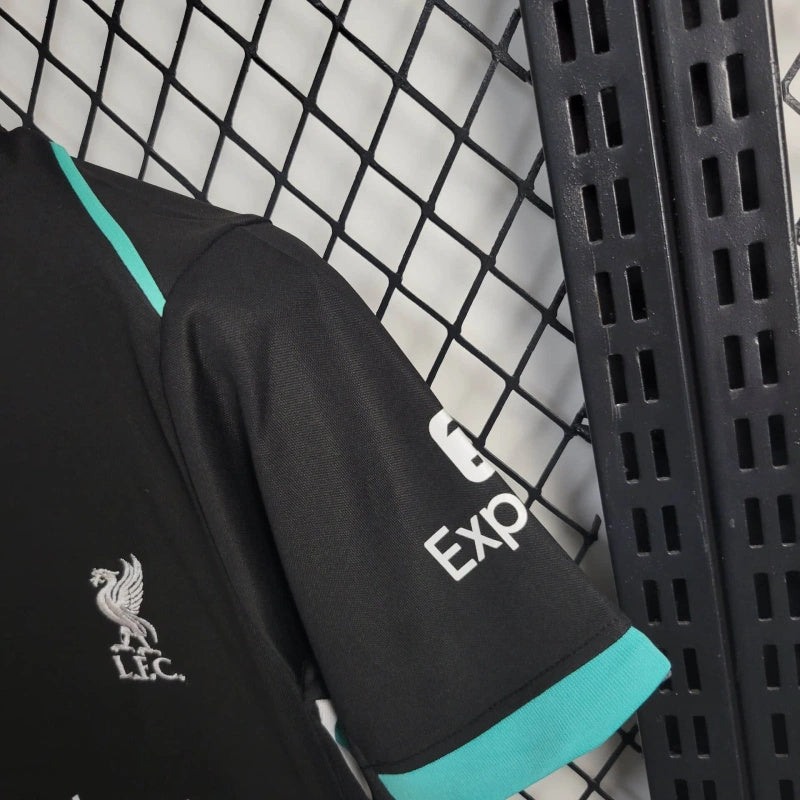 Kit Infantil Liverpool Away 24/25 - Preto