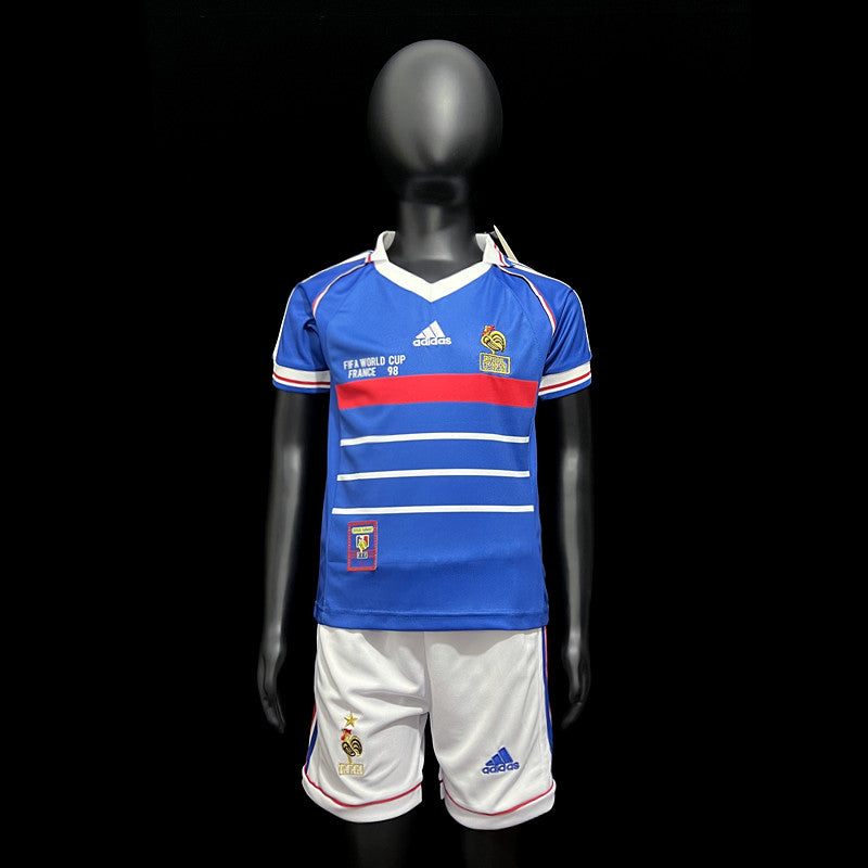 Kit Infantil França Home Retro 1998 -Azul