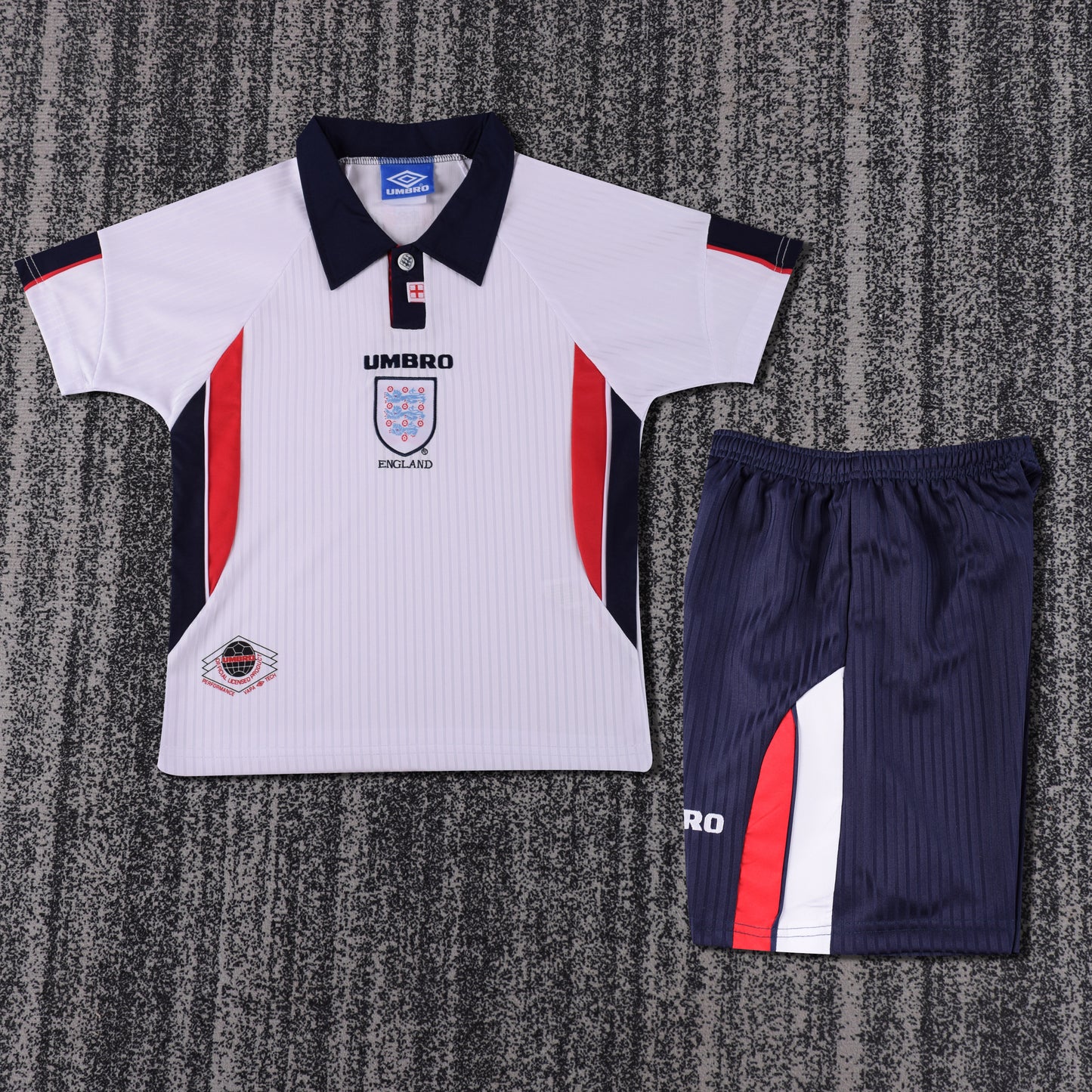 Kit Infantil Inglaterra Home Retro 1998 - Branca