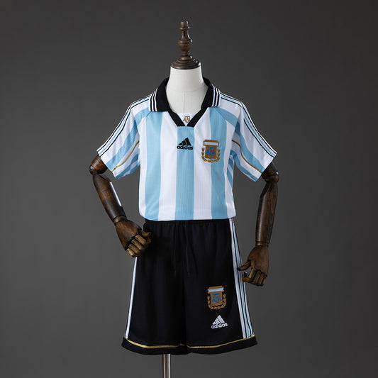 Kit Infantil Argentina Retro 1998 -Branco e Azul