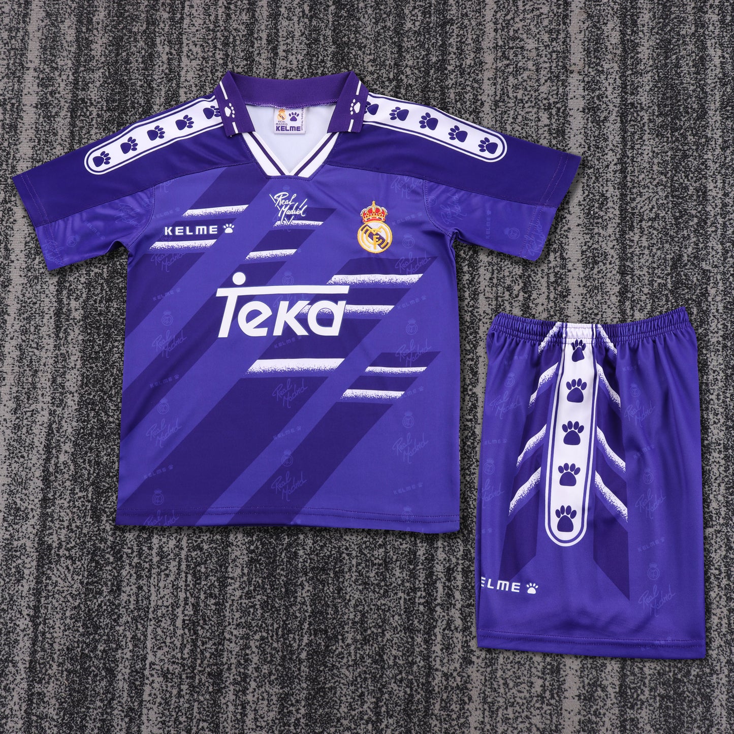 Kit Infantil Real Madrid Away Retrô 94/95 Kelme - Azul