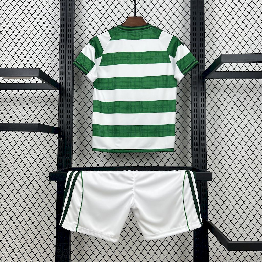 Kit Infantil Celtic Home 25/26 -Branco e Verde