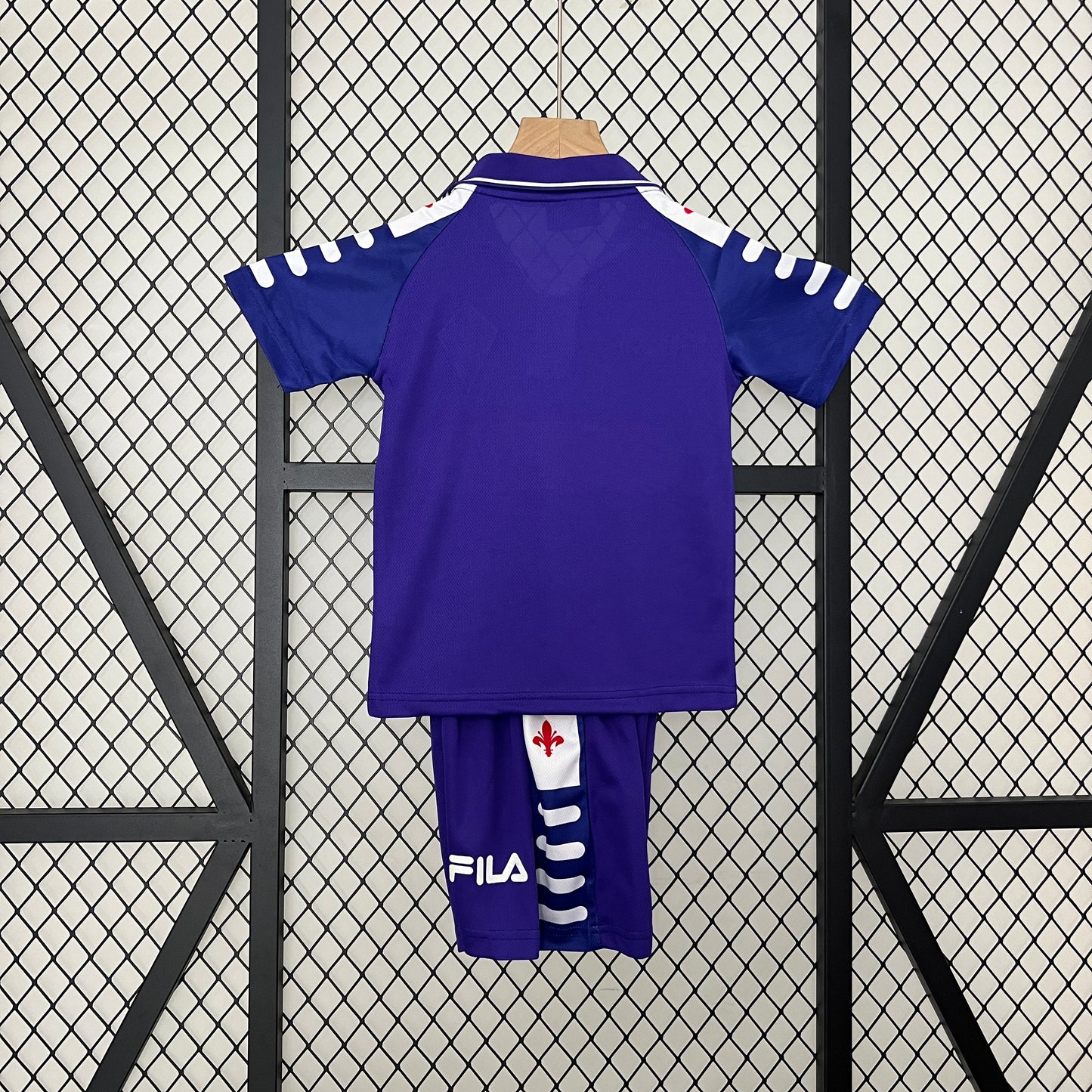 Kit Infantil Fiorentina Home Retrô 1998 . Fila  - Roxo