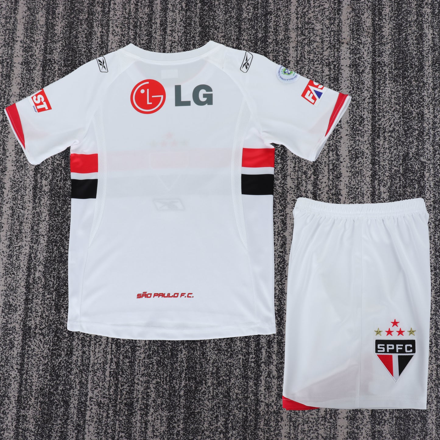 Kit Infantil São Paulo Retro Home 2005 Reebok - Branca