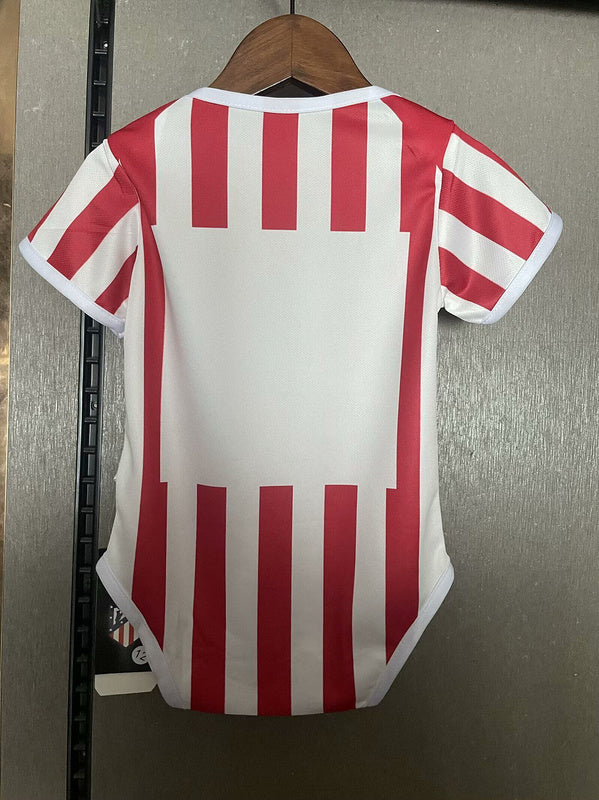 Body Bebê Infantil Atletico de  Madrid 25/26  - Branco e Vermelho