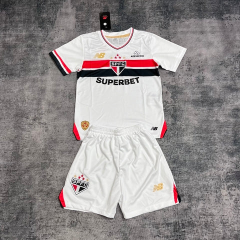 Kit Infantil São Paulo Home 25/26 - Branca
