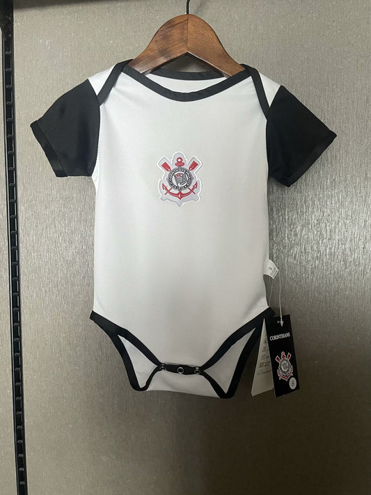 Body Bebê Infantil Corinthians Home 25/26 - Branco