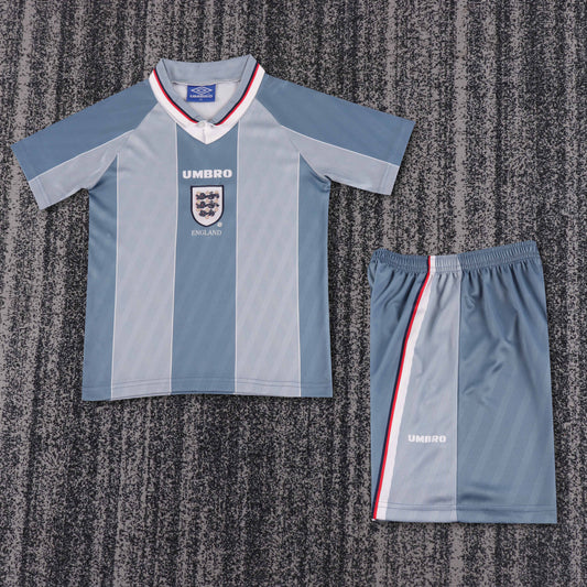 Kit Infantil Inglaterra Away Retro 1996 - Azul