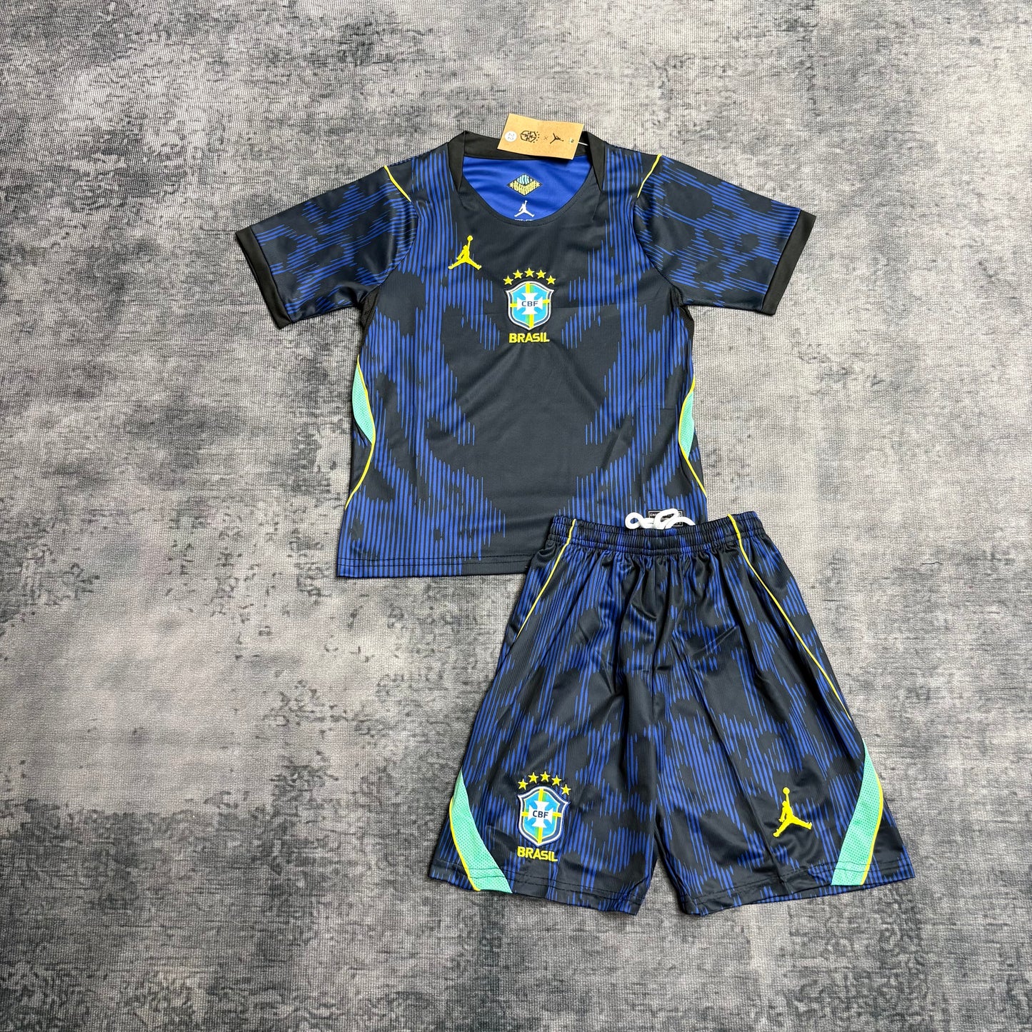 Kit Família Brasil: Camisa Infantil + Camisa Mãe - Azul