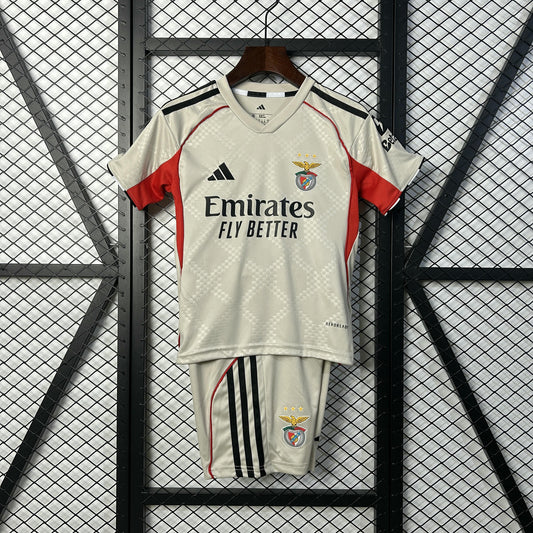 Kit Infantil Benfica Third 25/26 -Bege