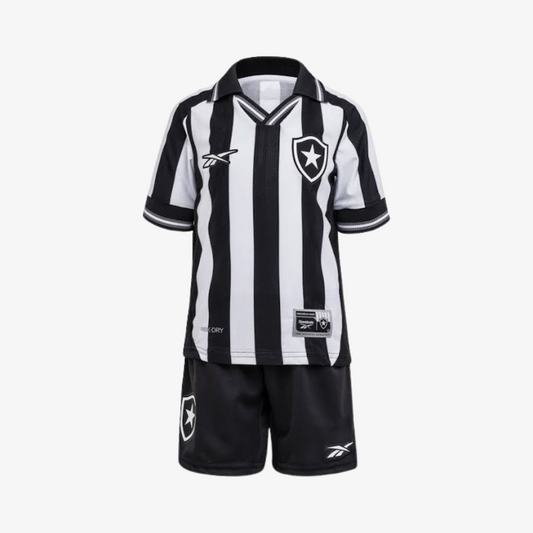 Kit Infantil Botafogo Home 25/26 Reebok - Preta e Branca