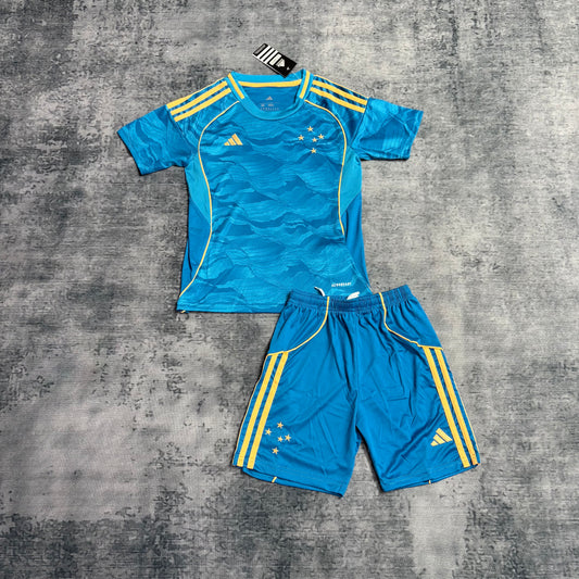 Kit Infantil Cruzeiro Third 25/26 . - Azul