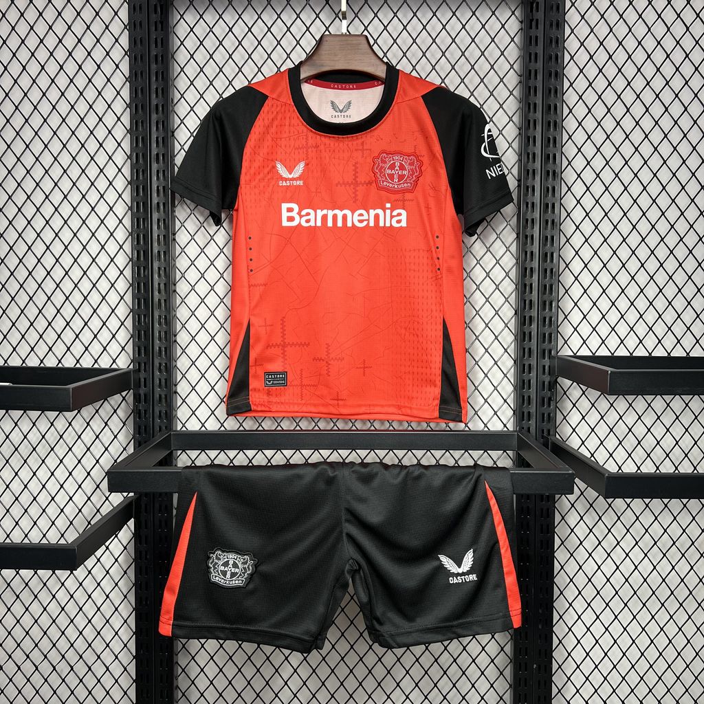 Kit Infantil Bayern Leverkusen Home 24/25 Castore - Vermelho