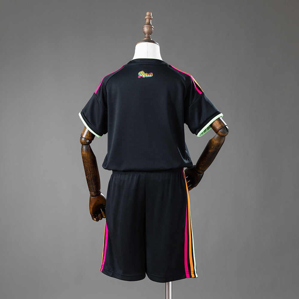Kit Infantil Peru Away 24/25 -Preto e Vermelho