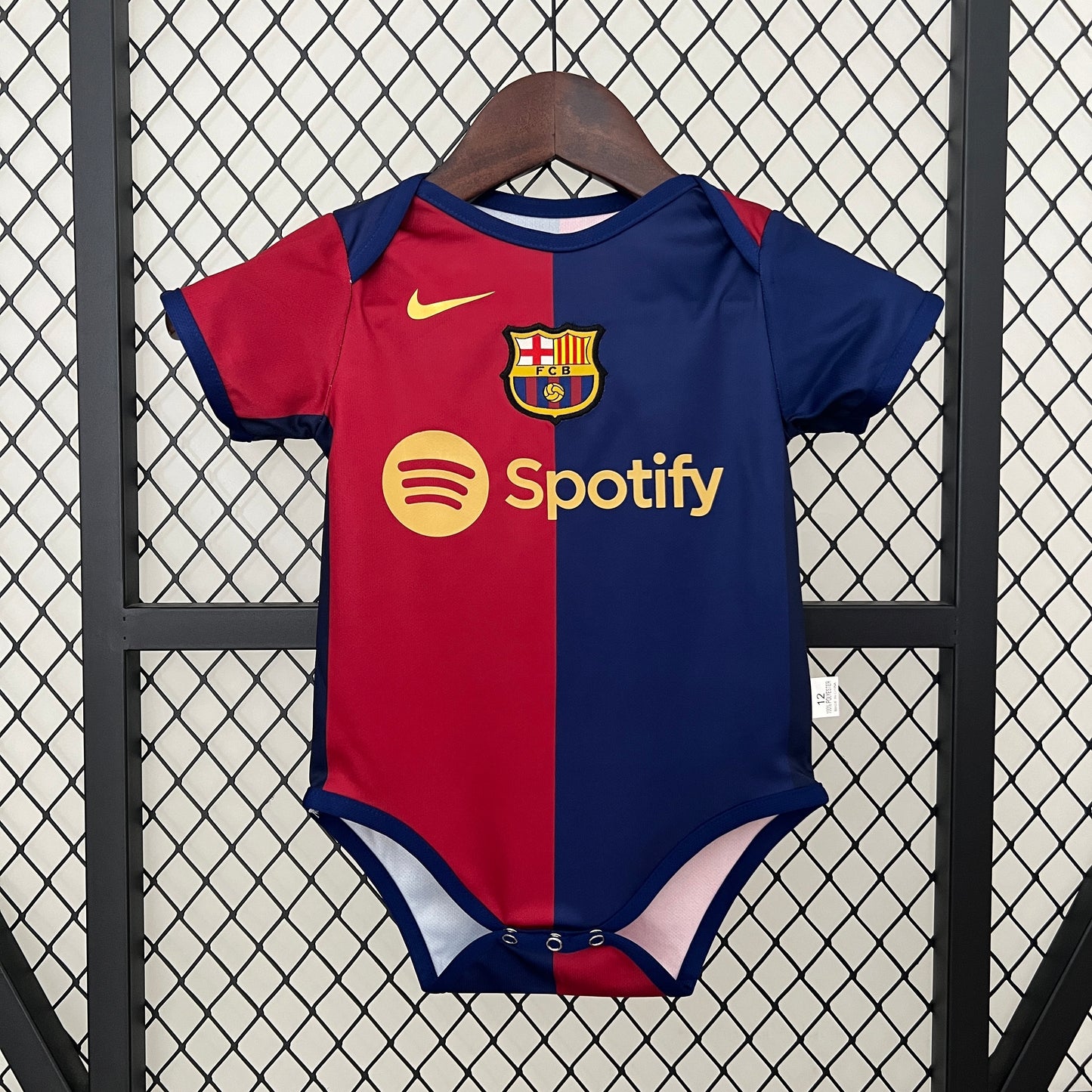 Body Bebê Infantil Barcelona Home 24/25 -Grená