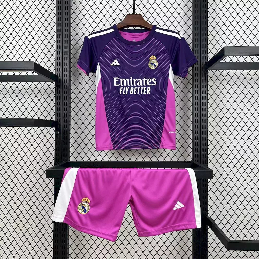 Kit Infantil Real Madrid Goleiro 25/26 -Roxo