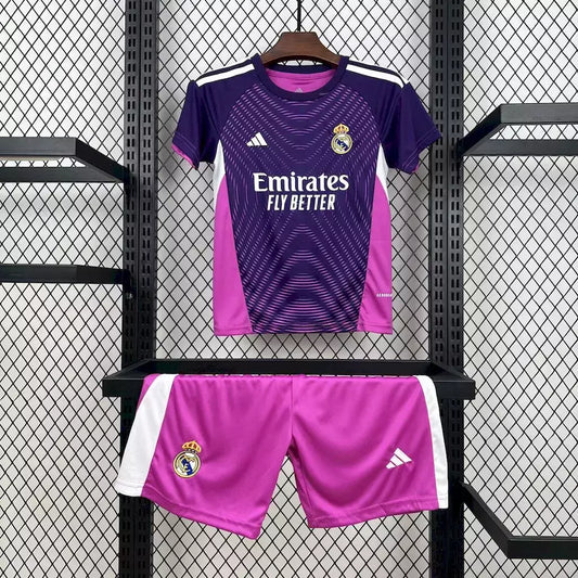 Kit Infantil Real Madrid Goleiro 25/26 -Roxo