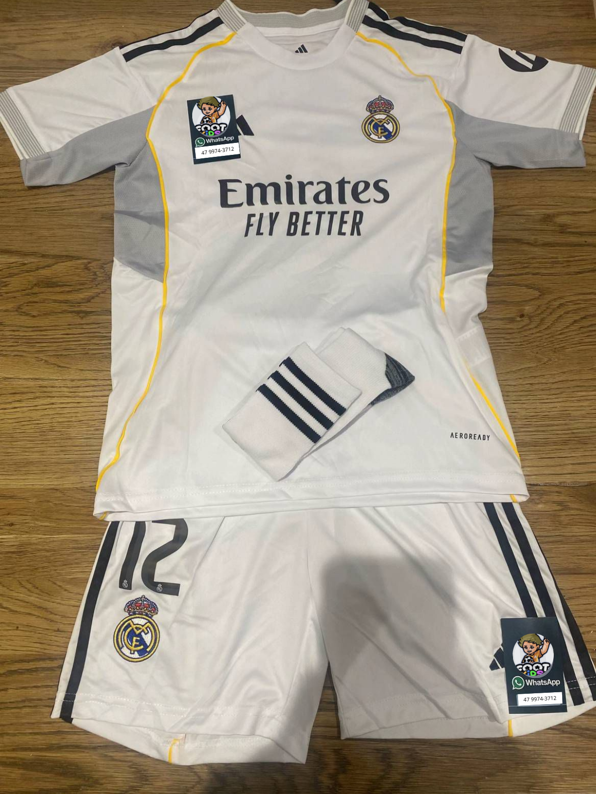 Kit Infantil Real Madrid Home 25/26 -Branca
