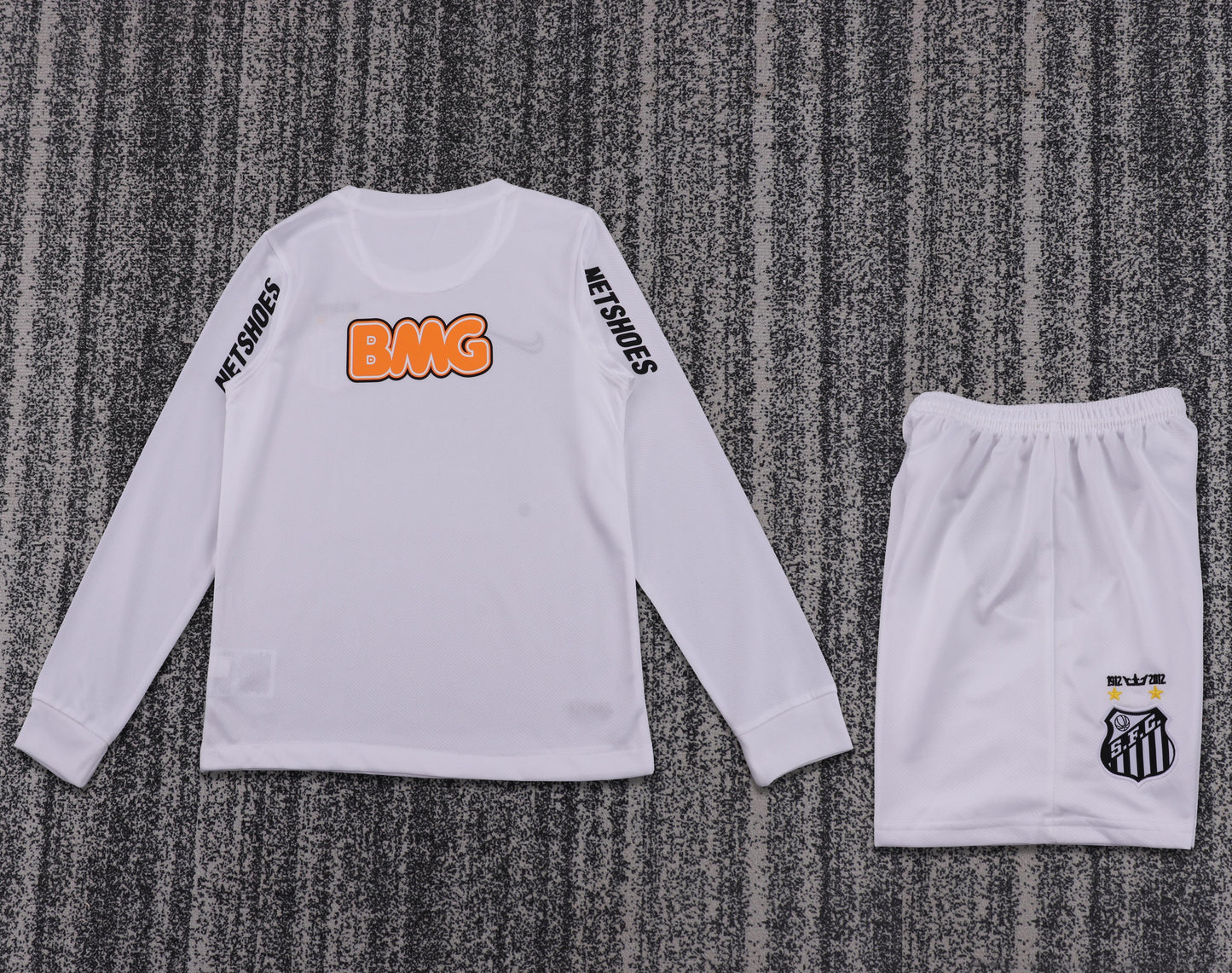 Kit Infantil Santos Home Retro 11/12 Manga Longa - Branco