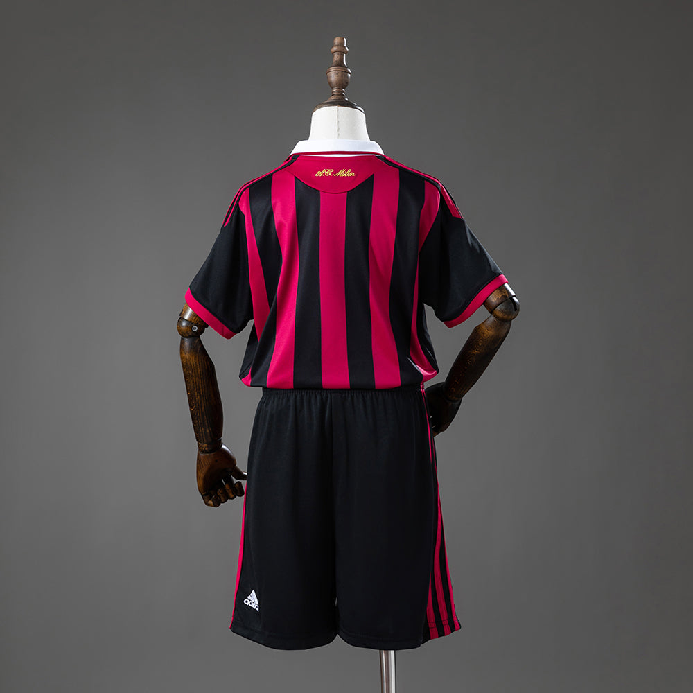 Kit Infantil Milan Home Retrô 09/10 . - Vermelho e Preto