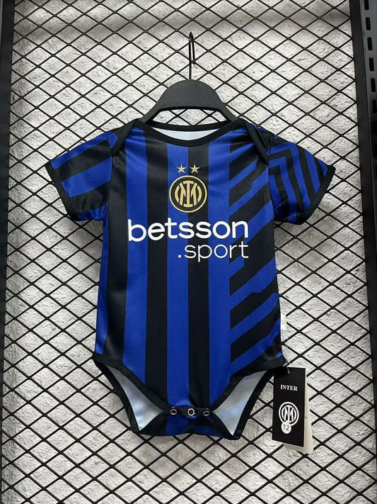 Body Bebê Infantil Inter de Milão Home 24/25 -Azul e Preto