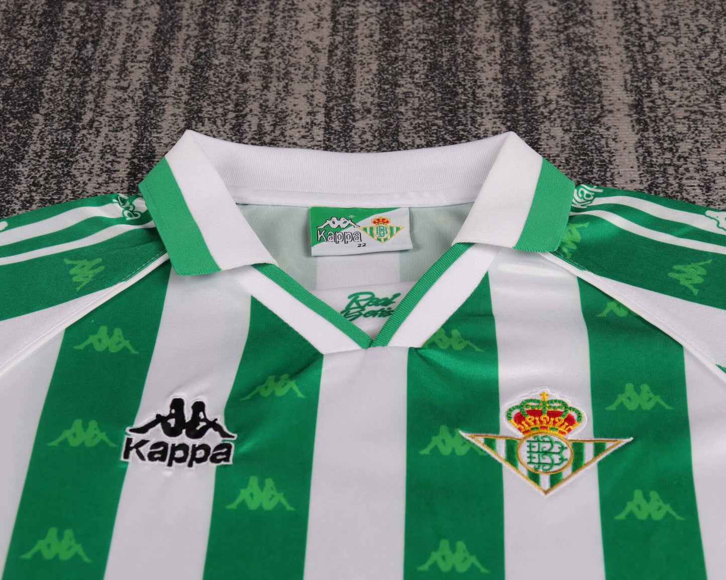 Kit Infantil Real Betis Home Retro 1995/96 . - Verde e Branca