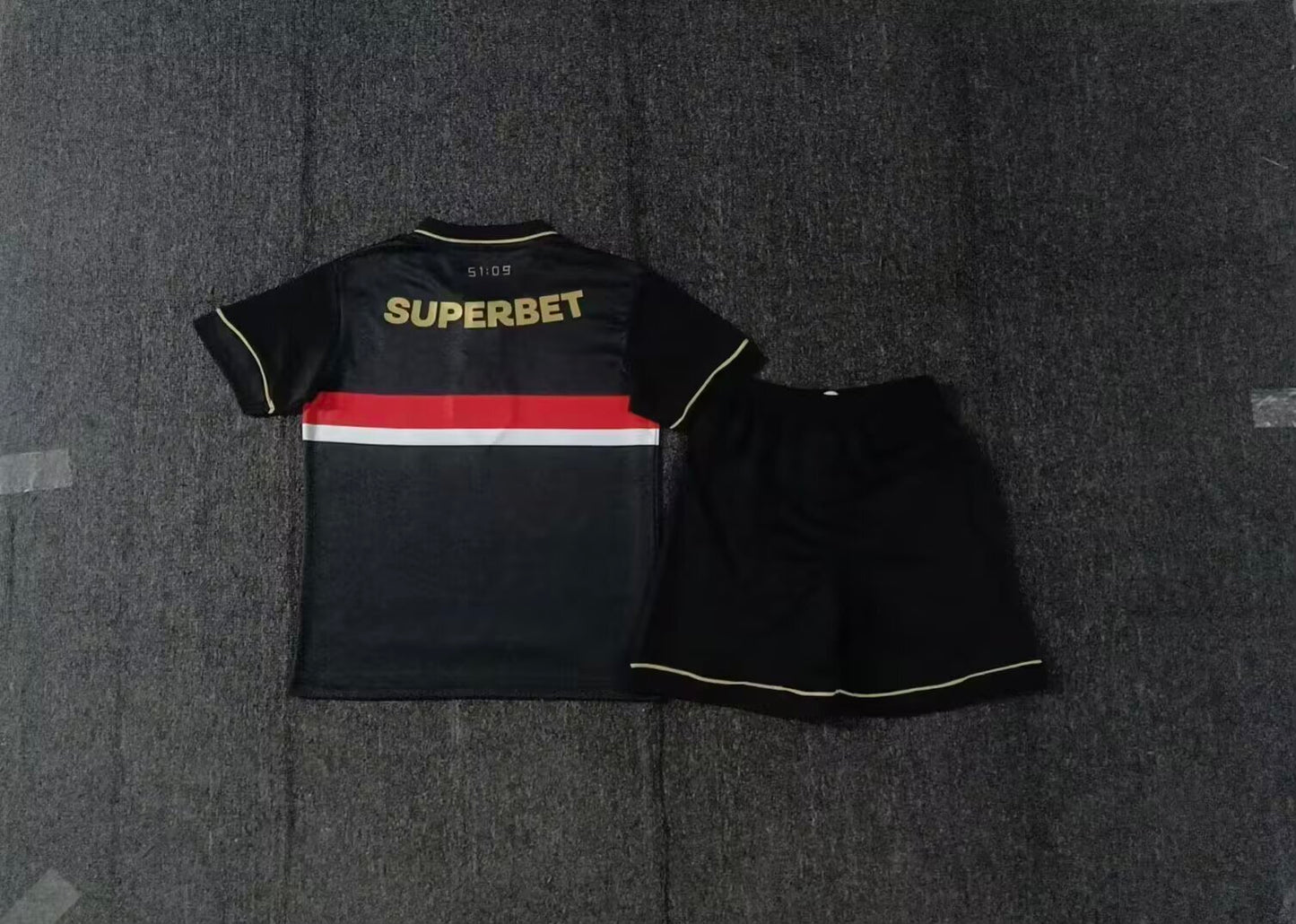 Kit Infantil São Paulo Third 25/26 - Preto