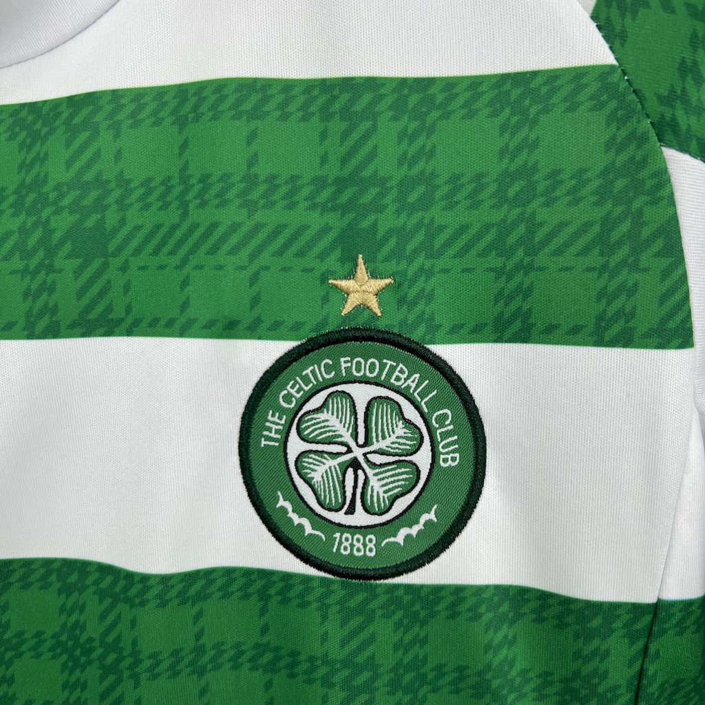 Kit Infantil Celtic Home 25/26 -Branco e Verde