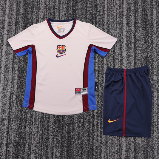 Kit Infantil Barcelona Retrô Away 98/99 - Bege
