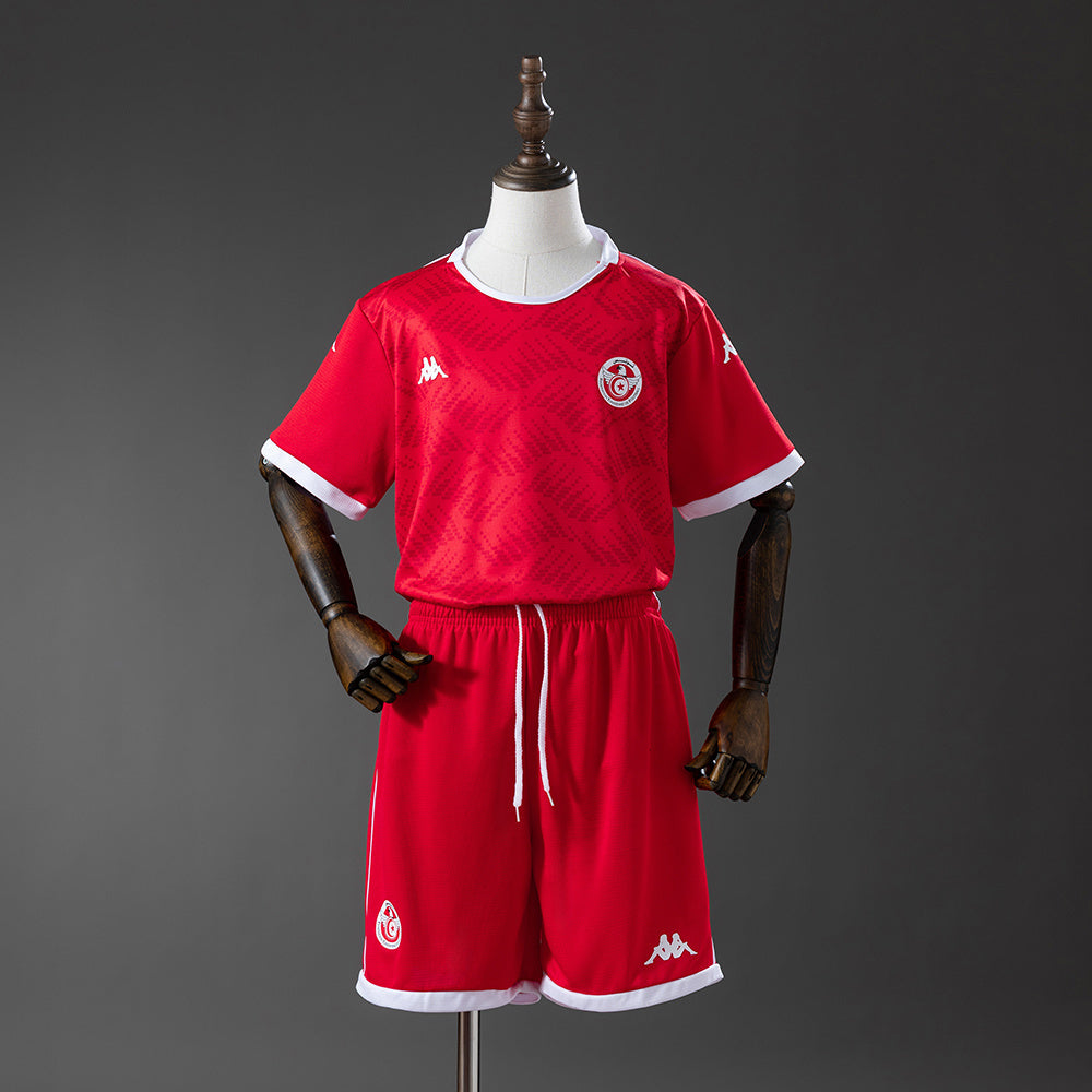 Kit Infantil Tunisia Home 26/27 - Vermelho