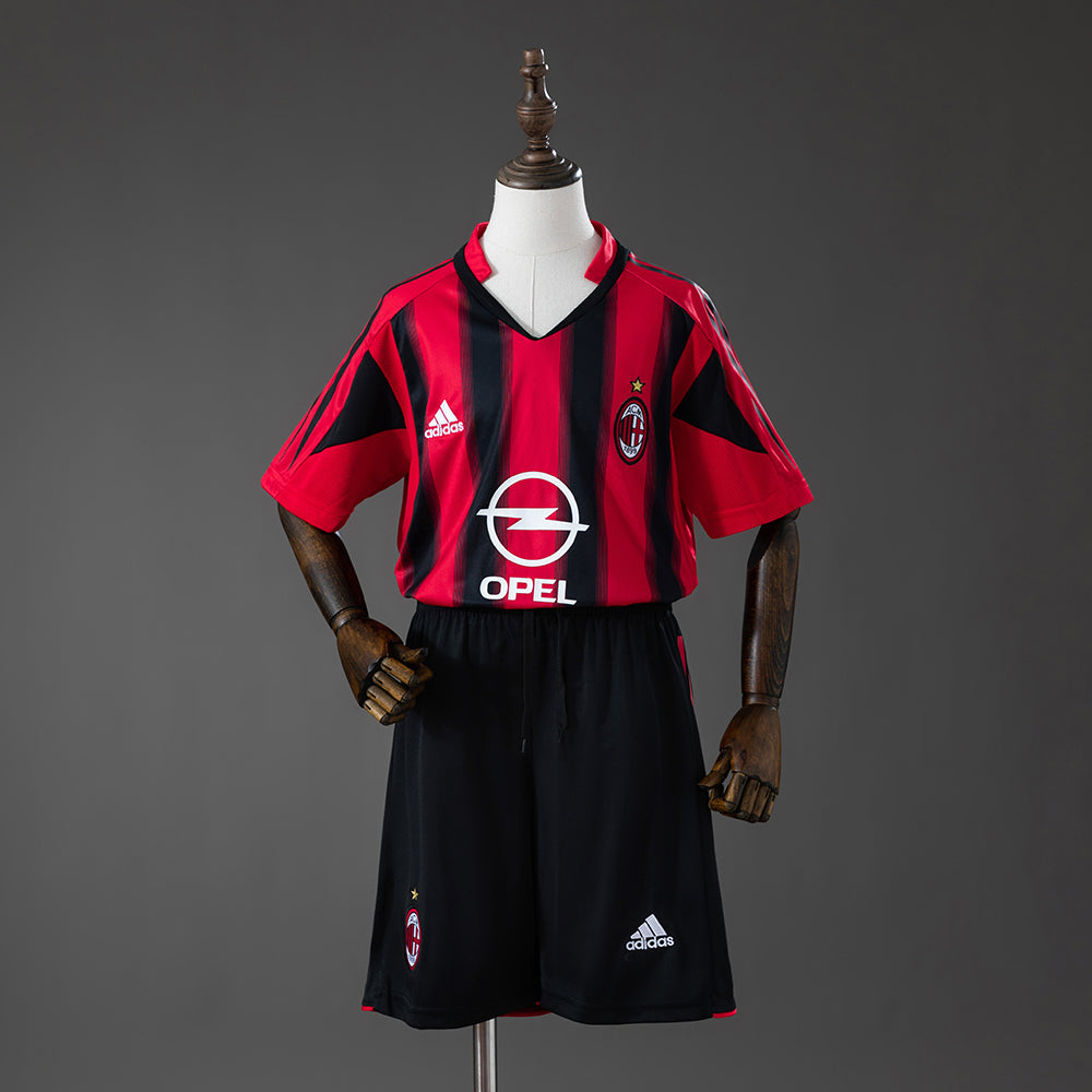 Kit Infantil Milan Home Retrô 04/05 . - Vermelho e Preto