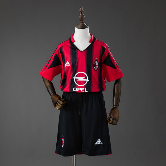 Kit Infantil Milan Home Retrô 04/05 . - Vermelho e Preto