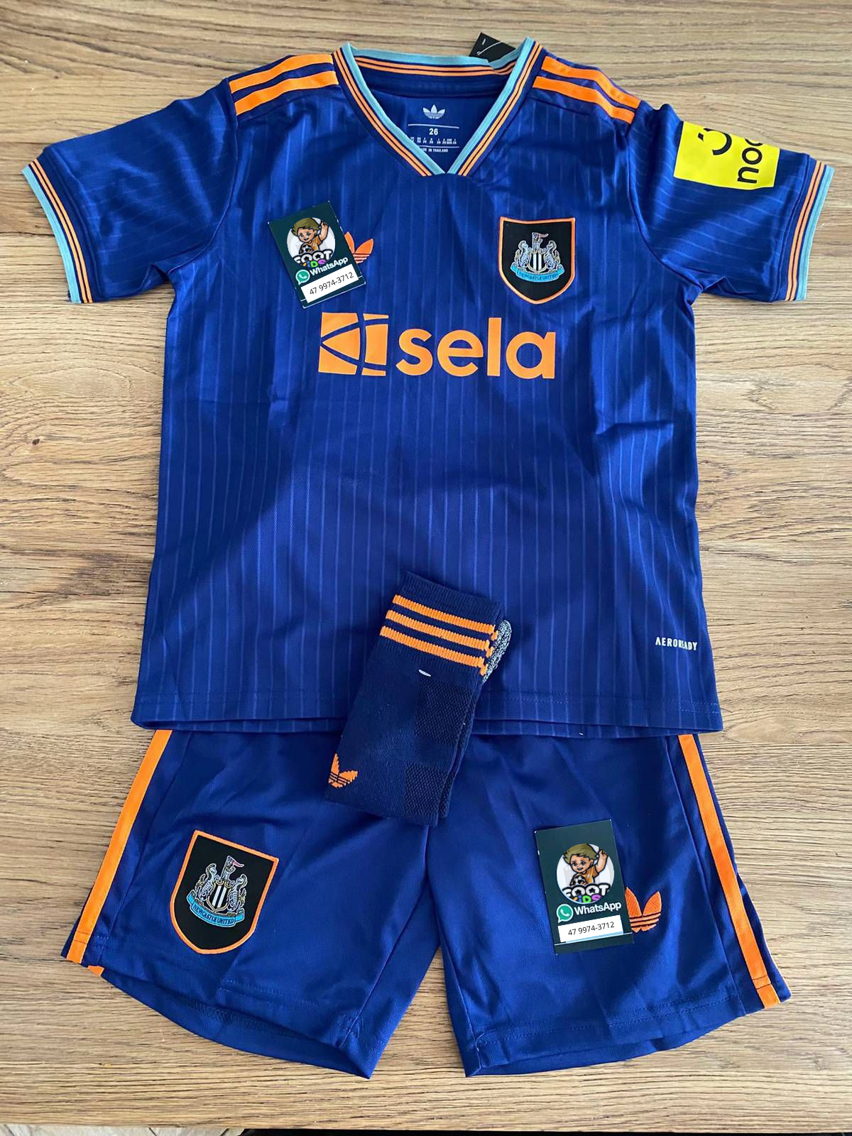 Kit Infantil Newcastle Third 25/26 . - Azul