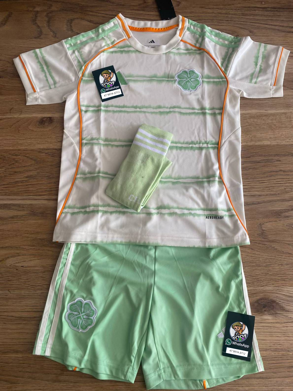 Kit Infantil Celtic Away 25/26 -Verde Claro