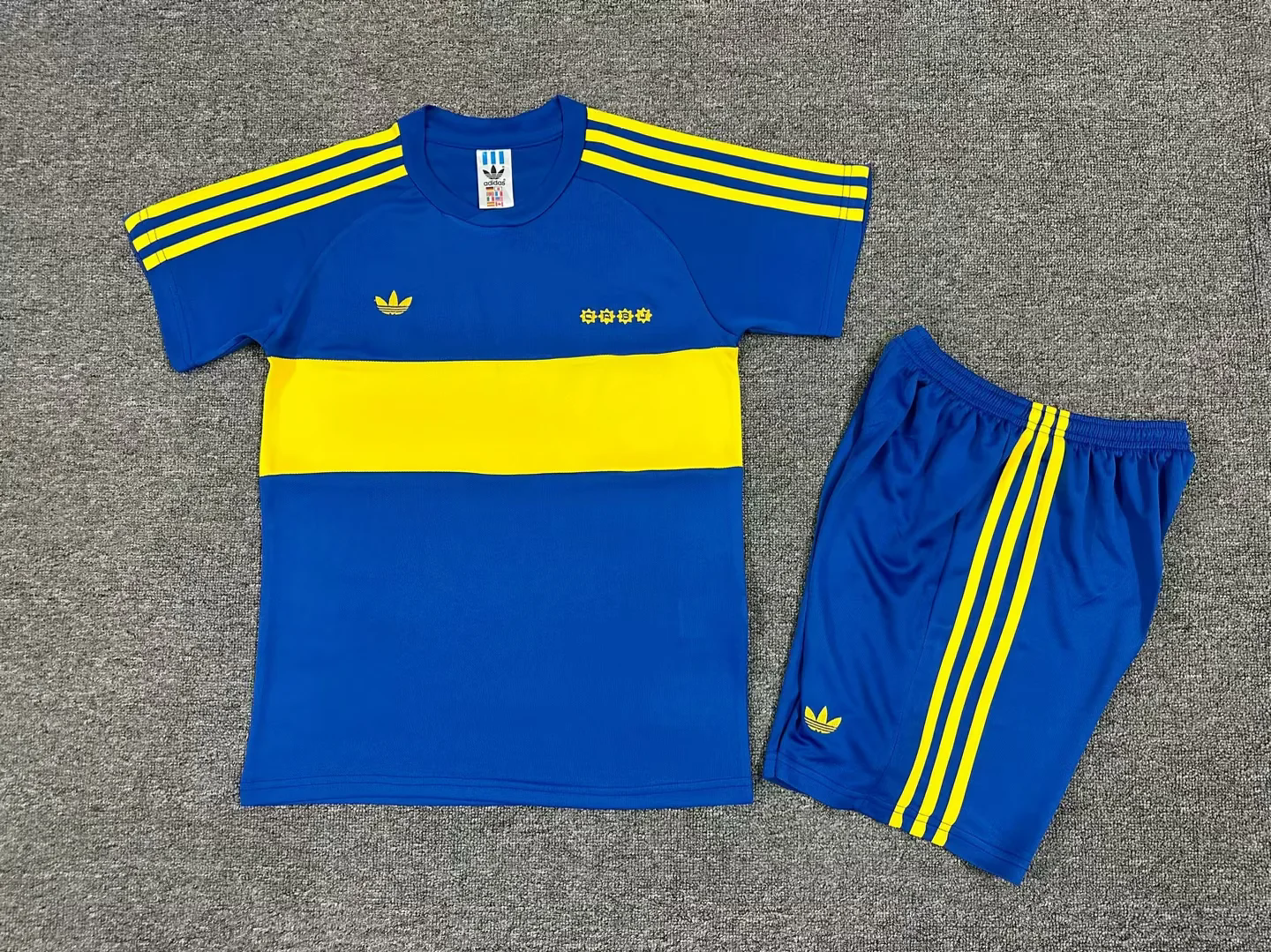 Kit Infantil Boca Jrs Away Retro 1981 - Azul
